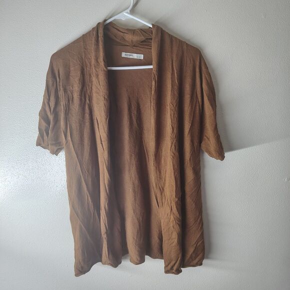 Old Navy Womens Cardigan Sweater Sz L Brown Lightweight Open - Picture 1 of 4